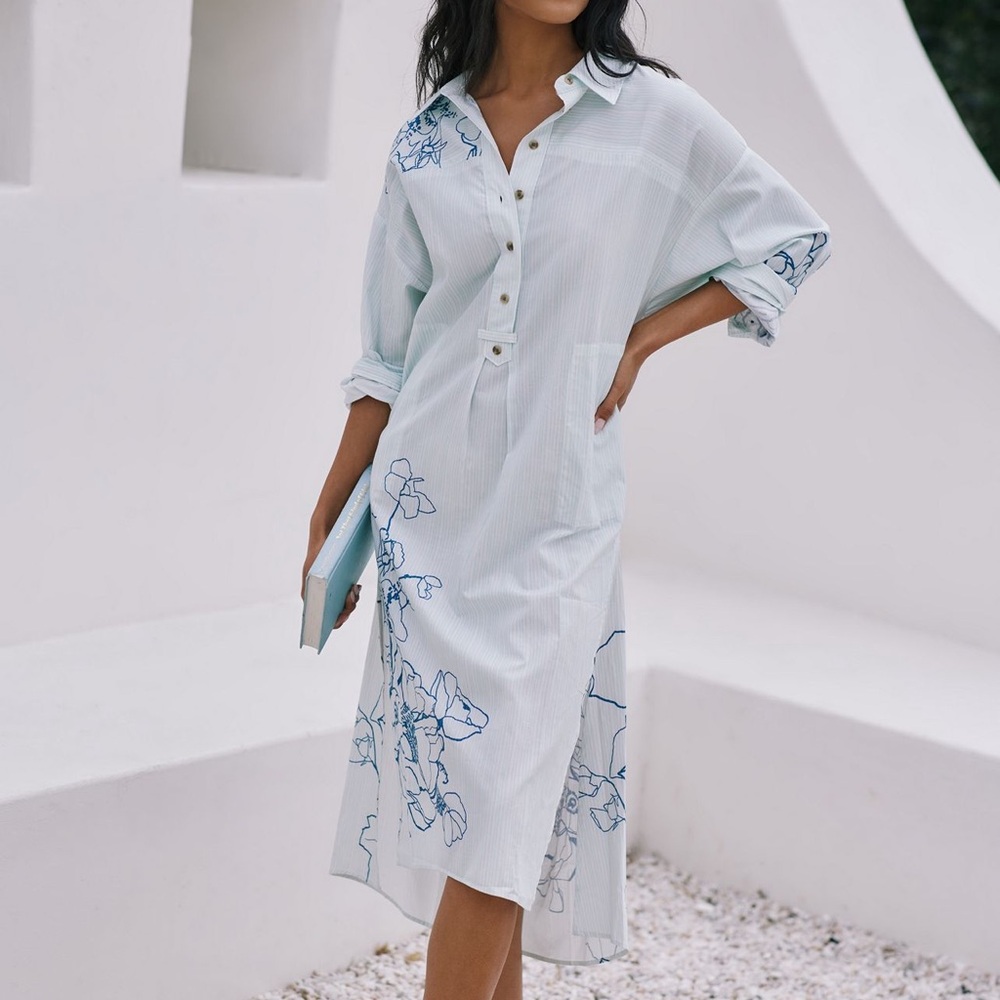 By ANTHROPOLOGIE Long Sleeve Popover Dress